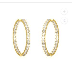 Melinda Maria ‘The Queens’ 2 inch hoops - new, never worn, original packaging